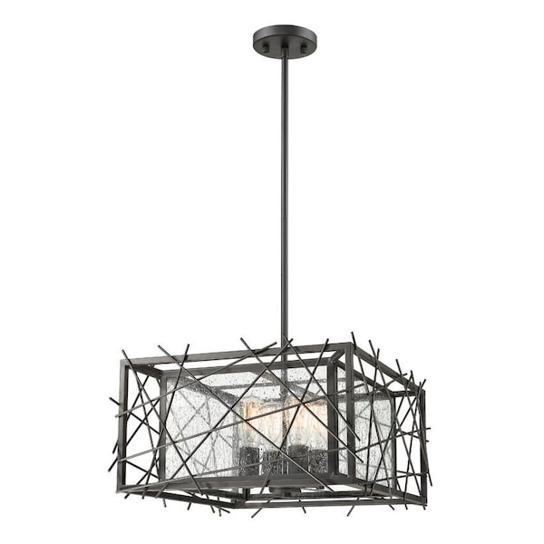 Z-Lite Stanwood 4 Light Pendant, Bronze & Water Droplet 8000-18BRZ - main